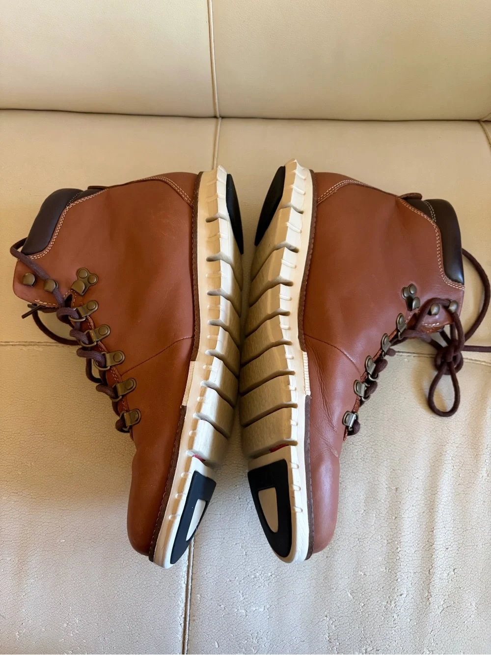 Cole Haan Men's Tan-Brown Chukka Boots with White Sole